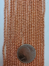 copper plated hematite, 2.5mm round, 15" strand,  SOLD PER STRAND