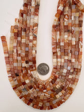 red sardonyx, 6mm cube, 15" strand, sold per strand (batch 1)