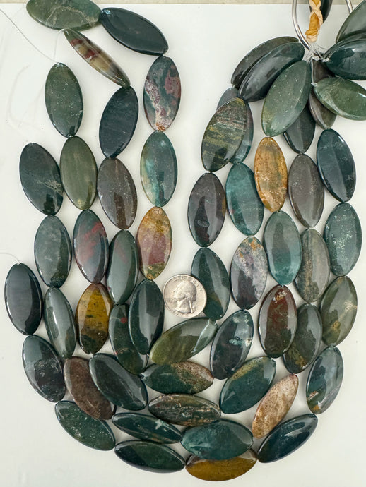 yellow green bloodstone, 40x20x6mm horse eye, 15