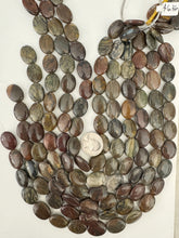 red wooden jasper, 20x15x6mm oval, 15" strand, sold per strand