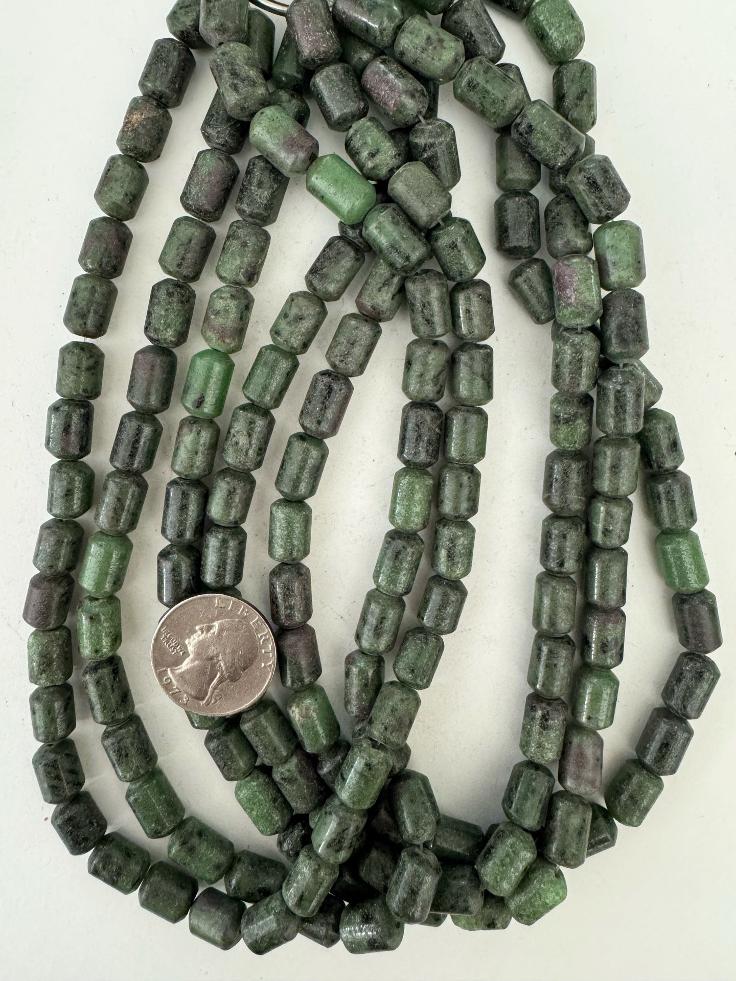 ruby zoisite, 13x8mm barrel, 15