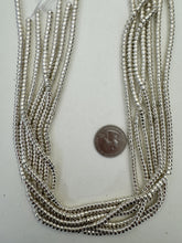silver plated hematite, 4x2mm heishi rondelle, 15" strand,  SOLD PER STRAND, strands have some tarnished beads