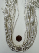 silver plated hematite, 3x2mm heishi rondelle, 15" strand,  SOLD PER STRAND, strands have some tarnished beads