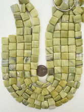 honey jasper, 14x14x5mm square, 15" strand, sold per strand